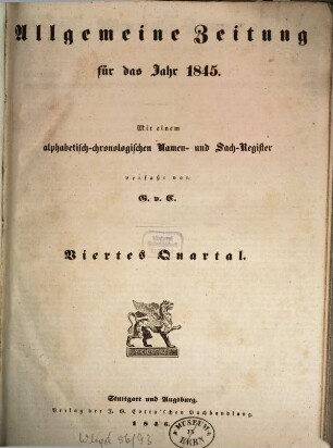 Allgemeine Zeitung. 1845, [4] = 10 - 12
