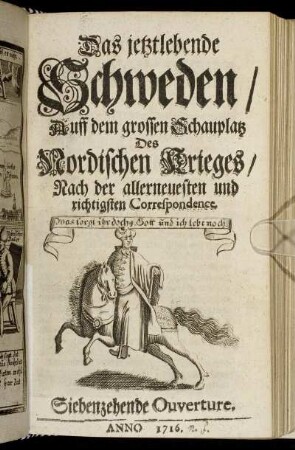Siebenzehende Ouverture. Anno 1716.