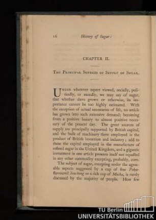 Chapter II. The principal sources of supply of sugar