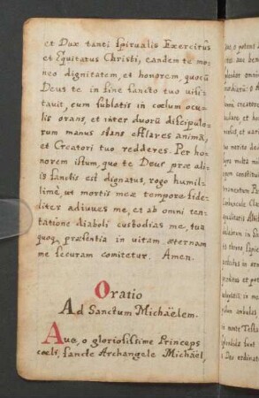 Oratio ad sanctum Michaelem.