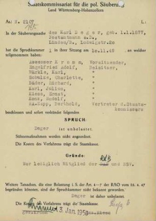 Deger, Karl