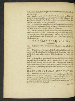 De Codicillam Ultima voluntate.