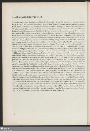 Matthias Claudius 1740-1815