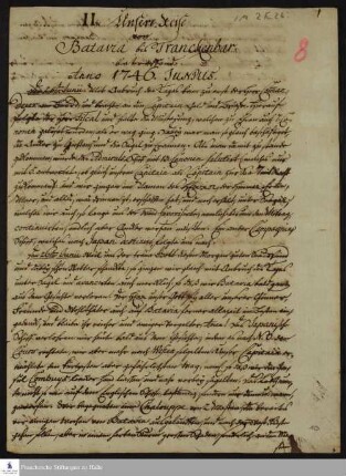 Reisetagebuch von Jacob Klein und Johann Christian Breithaupt.