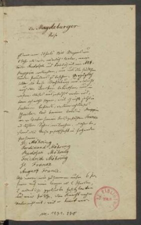 Juli (31.07.) / August 1831