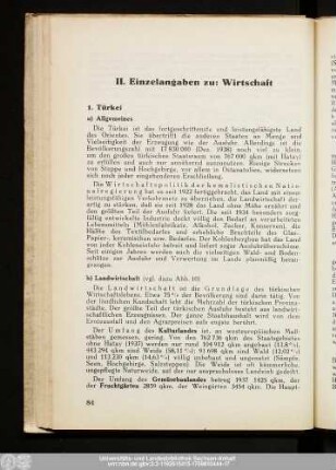 II. Einzelangaben zu: Wirtschaft