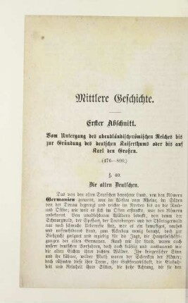 Mittlere Geschichte