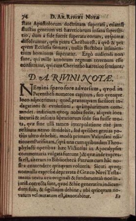 D. A. Rivini Notæ.