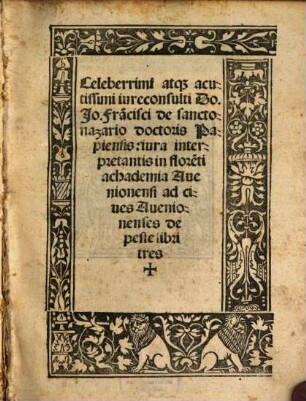 De peste Libri tres