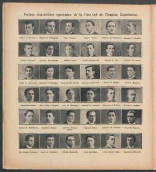 Peritos mercantiles egresados de la Facultad de Ciencias Económicas - [Retratos]