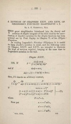 A revision of chapters XXIV. and XXVI. of Legendre's fonction elliptiques t. I.