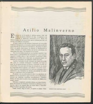 Atilio Malinverno : Retrato por Martínez Labat