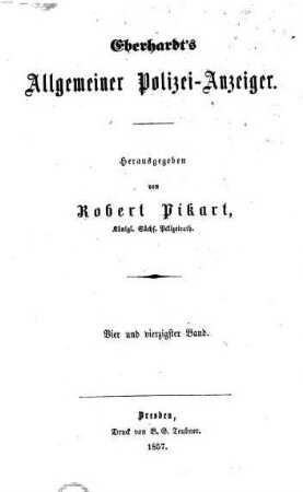 Eberhardt's allgemeiner Polizei-Anzeiger. 44. 1857 = Jan. - Juni