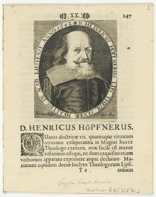 Bildnis des Heinricus Höpfnerus