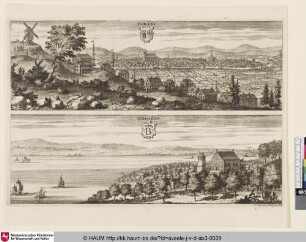 Suecia Antiqua et Hodierna; oben: Boraas; unten: Bogsünd