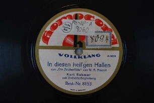 In diesen heil'gen Hallen : aus "Die Zauberflöte" / von W. A. Mozart