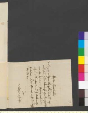 Brief von Goethe, Walther Wolfgang von an Goethe, Johann Wolfgang von