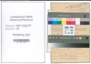Entnazifizierung Karl Wedeking , geb. 18.03.1890 (Postbeamter)