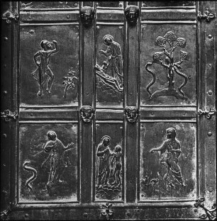 Augsburg, Bronzetür (Detail). Diözesanmuseum St. Afra