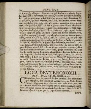 Loca Deuteronomii.