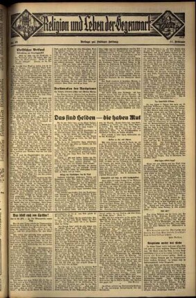 Dritte Ausgabe vom Sonntag, den 17. Februar 1935.