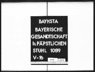 Schriftwechsel mit Matthäus Freiherrn von Vieregg, kurpfalzbayerischem Staats- und Konferenzminister, Teil I