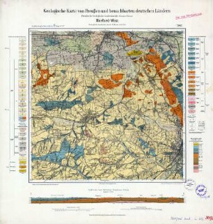 [3817] Herford-West, Geologische Karte von Preußen und benachbarten deutschen Ländern