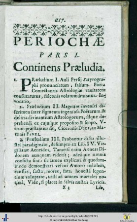 Pars I. Continens Praeludia.