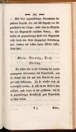 Klein, Niedrig, Tief, Gering.