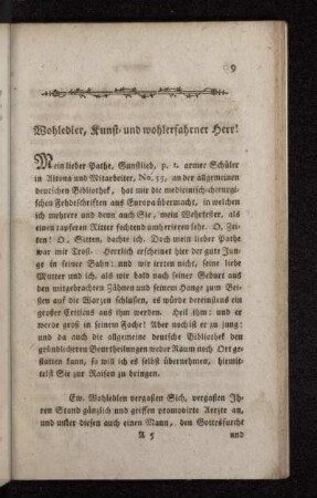 Wohledler, Kunst- und wohlerfahrner Herr!