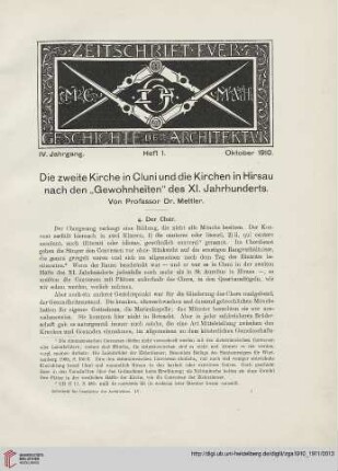 Heft 1 [Oktober 1910]
