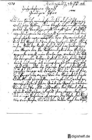 1370: Brief von Anna Louisa Karsch an Graf Henrich Ernst (?) Stolberg-Wernigerode