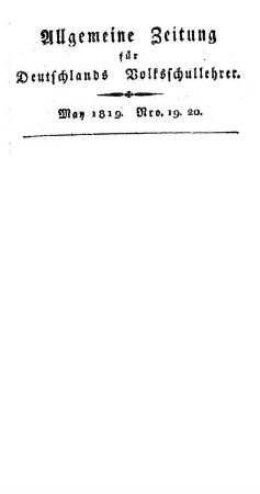 19/20: Heft 19/20
