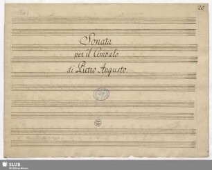 Sonatas - Mus.3065-T-1,21 : cemb : D