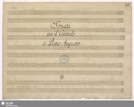 Sonatas - Mus.3065-T-1,21 : cemb : D