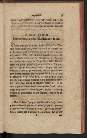 Sechstes Kapitel. Betrachtungen über Stehlen und Lügen