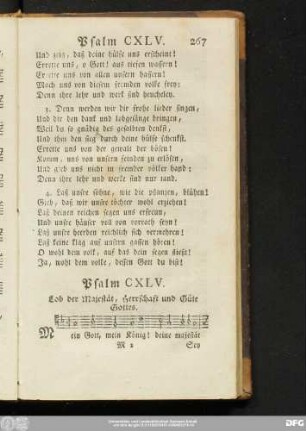 Psalm CXLV. Lob der Majestät, Herrschaft und Güte Gottes.