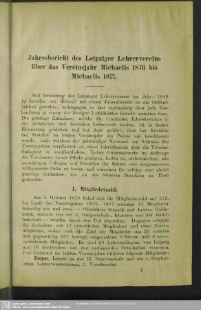 I. Mitgliederzahl