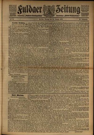 Ausgabe vom Montag, den 20. Januar 1908.