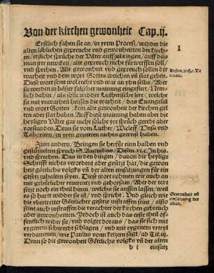 Von der kirchen gewonheit Cap. ii.