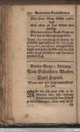 Dritten Buchs 7. Theilung. Vom Schlaffen u. Wachen