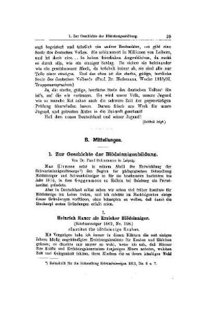 Zur Geschichte der Blödsinnigenbildung : [Mitteilungen]