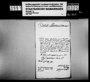 Korrespondenz des Oberamts mit dem fürstenbergischen Obervogteiamt Neufra wegen des Obstzehnten, Einquartierungen, der Losungssachen des Gollischen Hauses u.a. in Ennabeuren