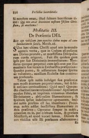 836-840, Meditatio III