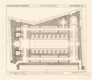 Stadtfriedhof Engesohde, Hannover: Belegungsplan, Grundriss 1:200