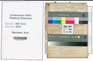 Entnazifizierung Kurt Neumann , geb. 20.06.1904 (Justiar)