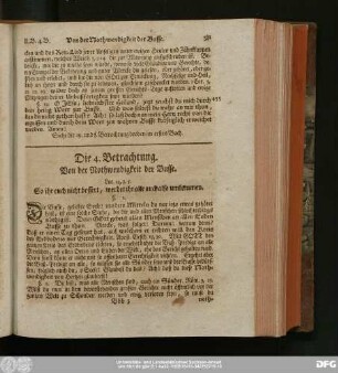 Die 4. Betrachtung. Von der Nothwendigkeit der Busse.