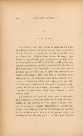 II. La statuaire