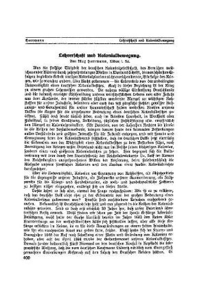 Lehrerschaft und Kolonialbewegung