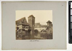 Henkersteg mit Wasserthurm. - Henkersteg mit Wasserturm, Nürnberg